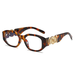 Hot sale vintage designer anti blue light glasses tortoise shell rectangle glasses