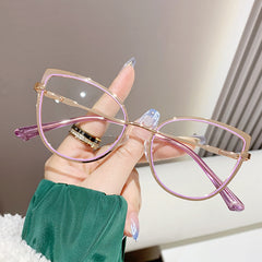 High quality cat eye fashion designer glasses anti blue light colorful glasses