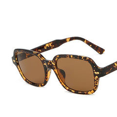 New fashion leopard print rivet sunglasses acetate frame square sunglasses