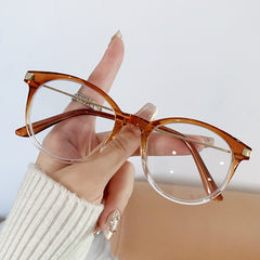 New style fashion round eyewear glasses tosroise shell anti blue light glasses