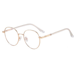 New style fashion anti blue light glasses metal round frame cat eye computer glasses