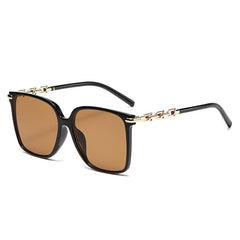 Fashion new style gradient colorful sunglasses metal frame yellow lens sunglasses