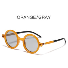 High quality round leopard print sunglasses custom logo metal frame sunglasses