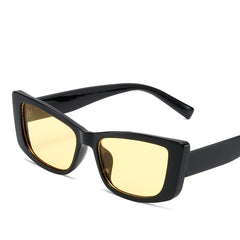 Custom logo rectangle small frame sunglasses leopard print sunglasses