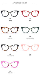 High quality anti blue light glasses cat eye bend metal frames leopard print glasses frame