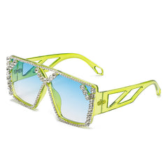 New personality large frame diamond sunglasses Fashion party fun diamond sunglasses