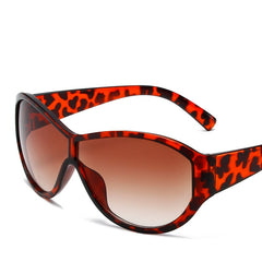 Fashion New style oversized oval sunglasses leopard print sunglasses