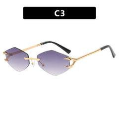 Frameless grapple polygon sunglasses Personality funny sunglasses trend sunglasses