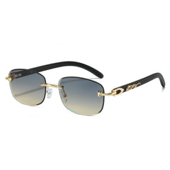 New rimless sunglasses personality leopard square fashion glasses wholesale