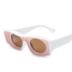 New personality sunglasses glasses rectangle frame candy colorful sunglasses