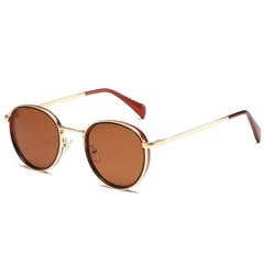 Round frame metal sunglasses UV protection retro classic for men and women