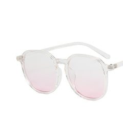New fashion round frame Blush glasses anti blue light gradient colorful glasses