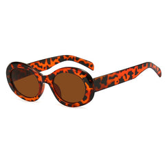 Custom logo small oval frame sunglasses tortoise shell frame sunglasses