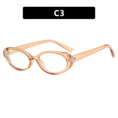 Retro oval stylish frames anti-blue light glasses flat frame for women glasses