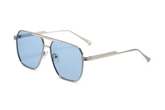 High quality double bridge yellow lens sunglasses metal frame yellow lens sunglasses