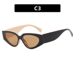Panda color matching sunglasses simple 2025 new fashion retro women's sunglasses