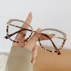 New style color-changing anti-blue glasses female trend personality fashion glasses