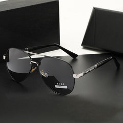 New fashion steampunk double bridge sunglasses black lens luxury trend polarized sunglasses