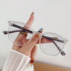 New fashion round frame plastic eyewear glasses anti blue light rivet computer glasses