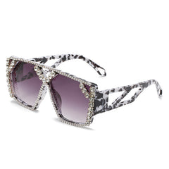 New personality large frame diamond sunglasses Fashion party fun diamond sunglasses