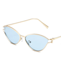 High quality cat eye sunglasses new style gradient colorful metal frame sunglasses