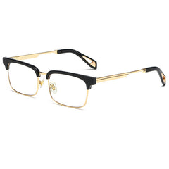 High quality one half rimless sunglasses leopard print metal frame sunglasses