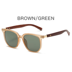 High quality tortoise shell sunglasses round frame uv400 green lens sunglasses