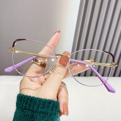 New cat-eye glasses frame female trend personality metal glasses frame anti-blue glasses