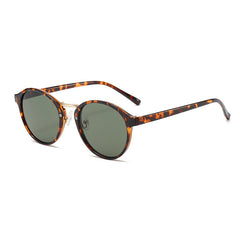 New style fashion leopard print sunglasses round frame uv400 vintage sunglasses