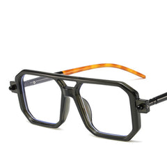 Custom logo double bridge leopard print sunglasses square gradient colorful sunglasses