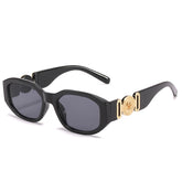 New small square sunglasses Trendy celebrities with polygonal glasses personalized pattern sunglasses