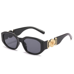 New small square sunglasses Trendy celebrities with polygonal glasses personalized pattern sunglasses