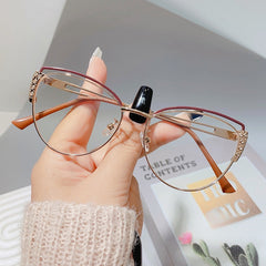 New Style Vintage Trend Metal Frame Anti -Blue Light Eyeglasses Fashion Personality Glasses Frame For Men and Women