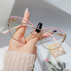 New Style Vintage Trend Metal Frame Anti -Blue Light Eyeglasses Fashion Personality Glasses Frame For Men and Women