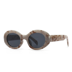 2025 Fashion custom logo oval frame uv400 sunglasses leopard print cat eye sunglasses