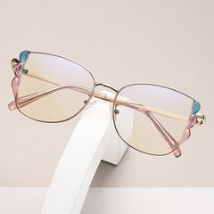 2025 new fashion square frame optical frame personality color change anti-blue glasses frame