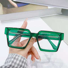 2025 New fashion acetate frame oversized glasses anti blue light leopard print glasses