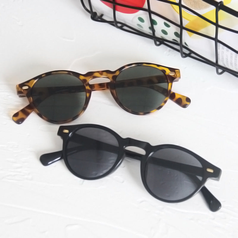 2025 Fashion Retro frame Sunglasses Small frame leopard print trend shades sunglasses