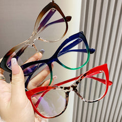 Hot sale cat eye anti blue light glasses leopard print gradient colorful glasses