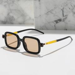 High quality luxury brand uv400 sunglasses designer square metal frame sunglasses