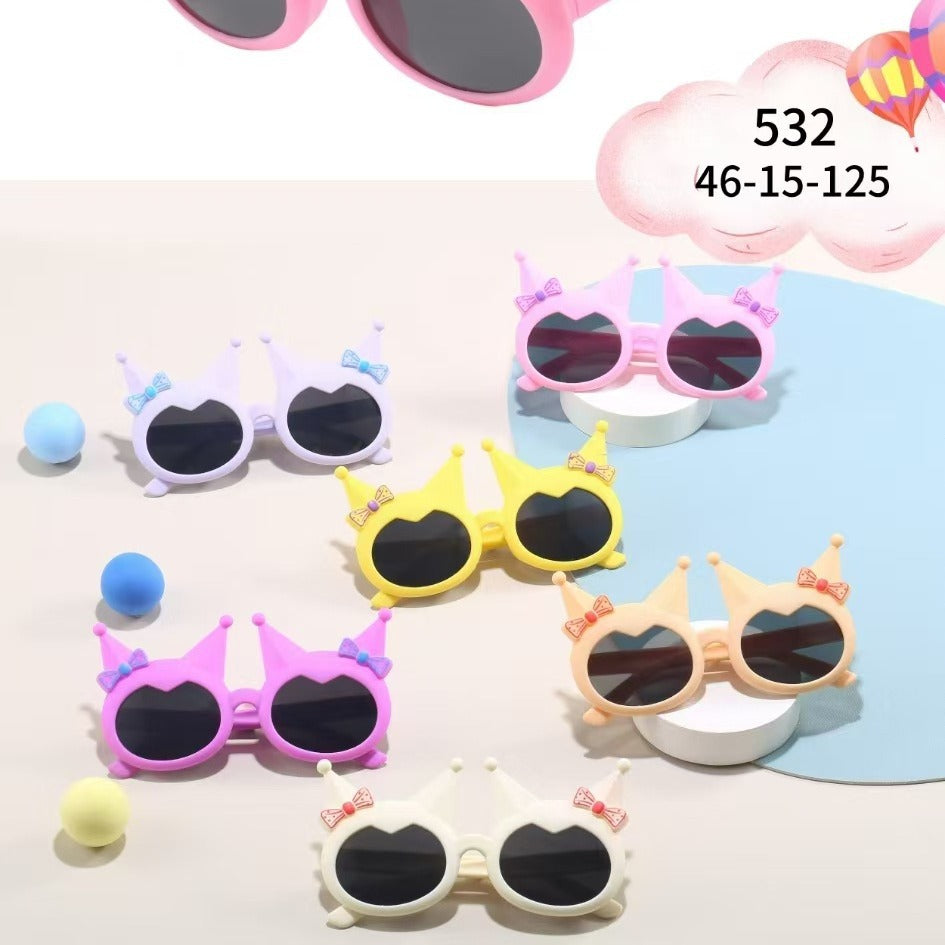 2025 New fashion cute sunglasses Kulomi shape frame girl kids sunglasses