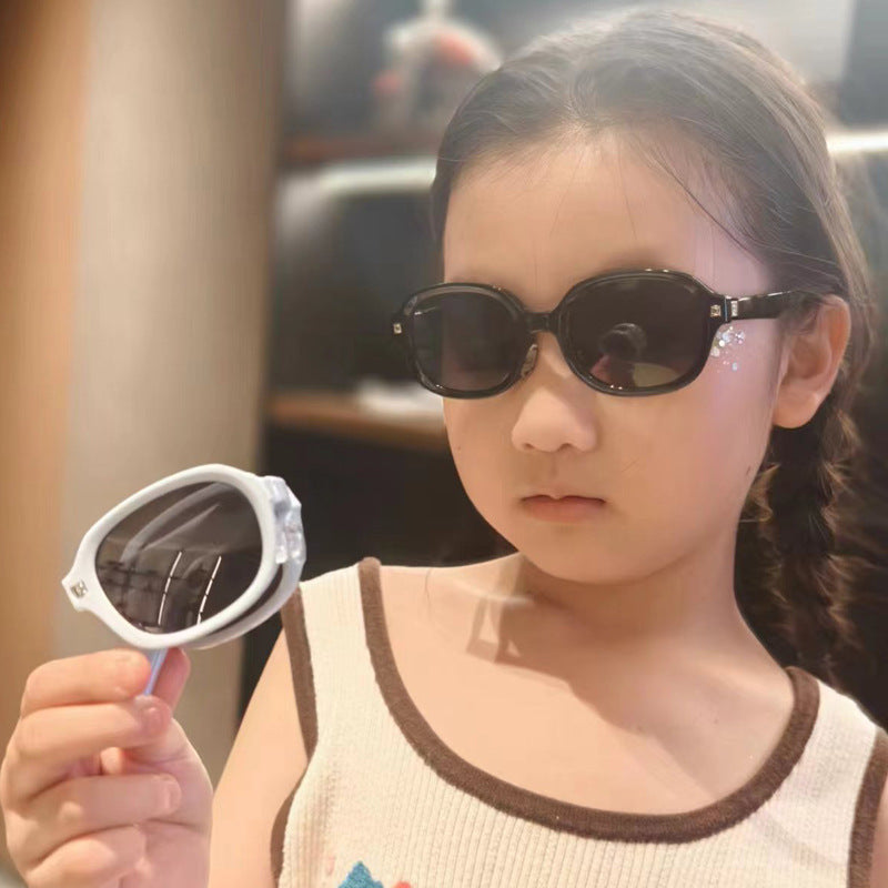 Fashion new style candy colorful kids sunglasses small square girl cute kids sunglasses