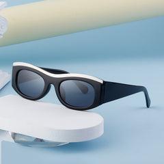 Fashion cat-eye sunglasses female personality small frame wide mirror leg sunscreen sunglasses