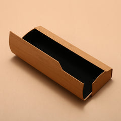 Wholesale wood grain hand-made glasses case anti-pressure optical myopia presbyopia case print LOGO