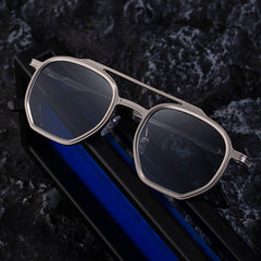 2025 new fashion square frame sunglasses double bridge vintage outdoor women glasses