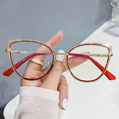 Fashion high quality deaigner glasses anti blue light eyewear glasses pink cat eye glasses