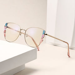 2025 new fashion square frame optical frame personality color change anti-blue glasses frame