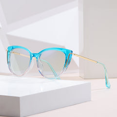 2025 New INS fashion cat-eye color-changing optical frame female anti-blue glasses frame female