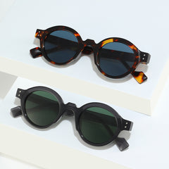 New round sunglasses personality matching round frame retro simple fashion sunglasses