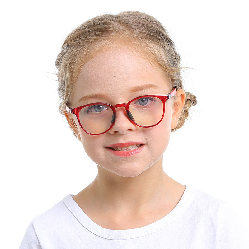 High quality anti blue light glasses round frame computer reading  kids glasses